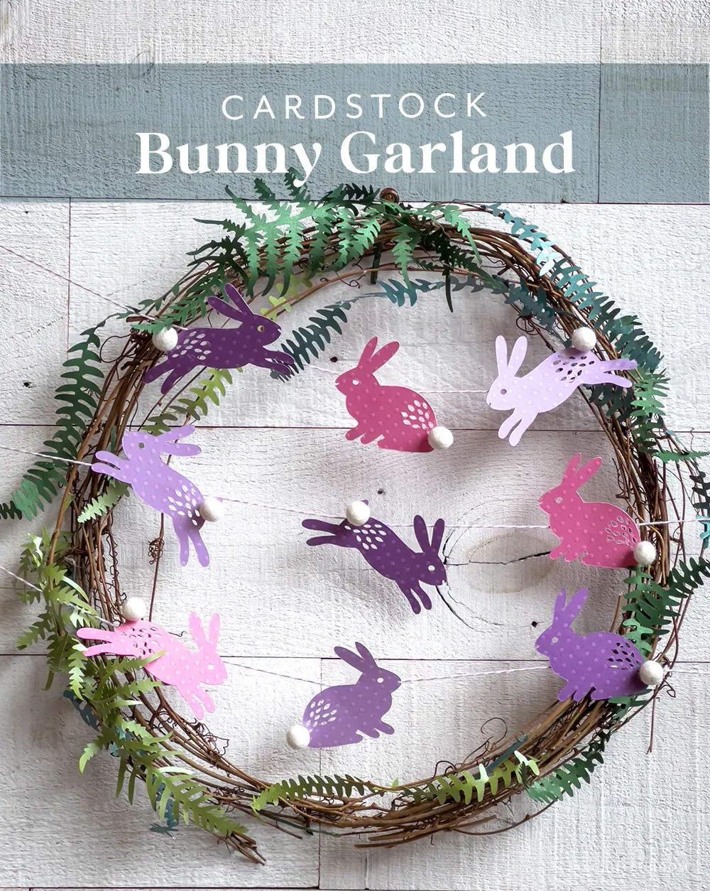 Papercut Bunny Easter Garland - Lia Griffith