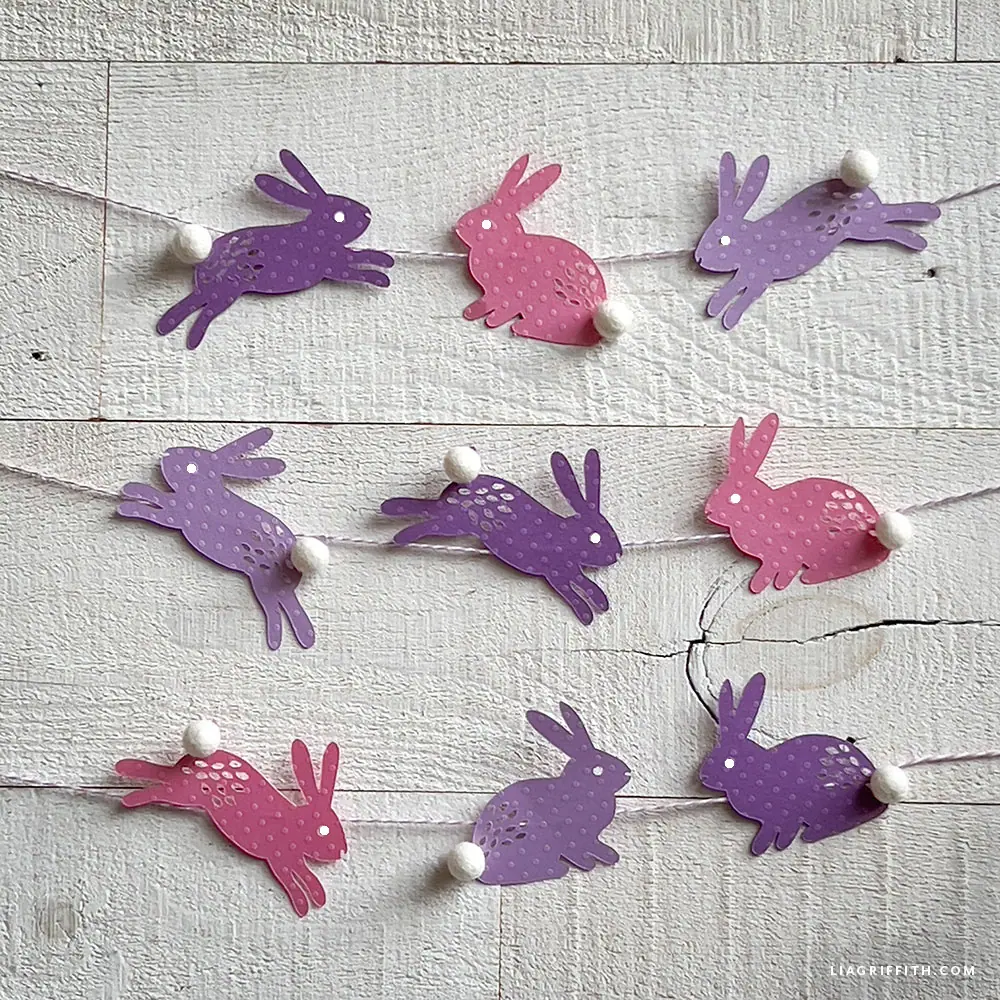 ◆Rabbit-PaperCutting-◆ Papercut Bunny Easter Garland - Lia Griffith