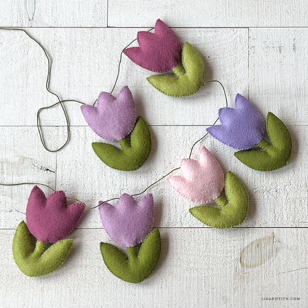 Felt Tulip Garland - Lia Griffith