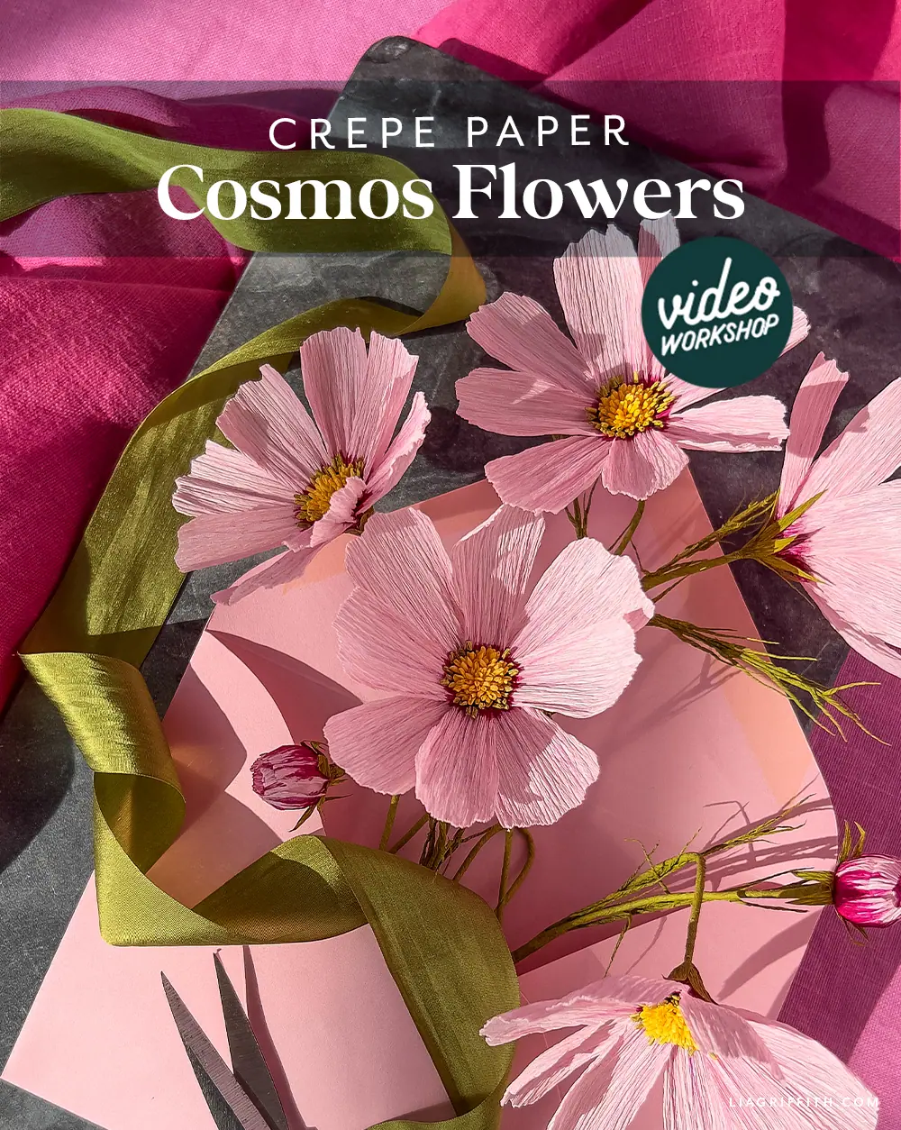 Crepe Paper Cosmos Member Make Video Workshop - Lia Griffith
