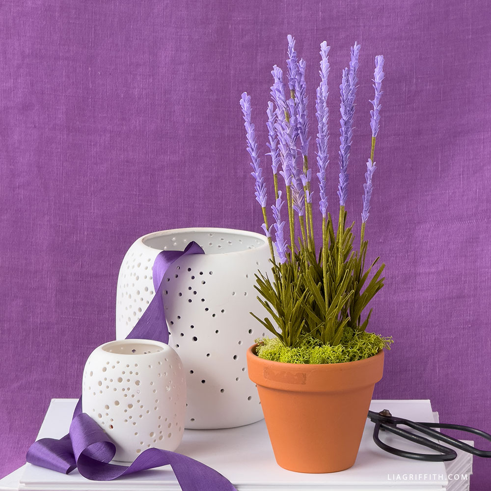 diy crepe paper lavender