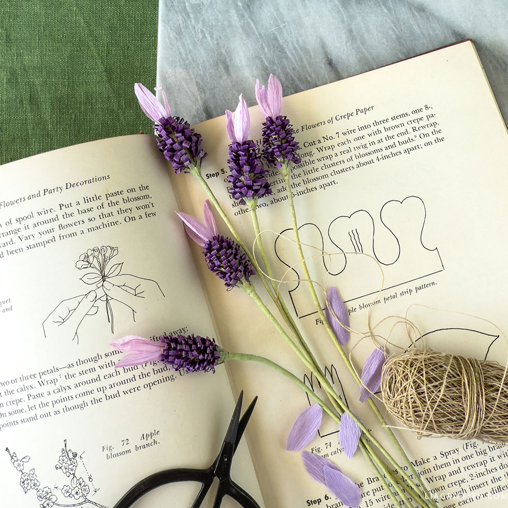 Crepe Paper French Lavender Video Tutorial Crepe Paper French Lavender Video Tutorial