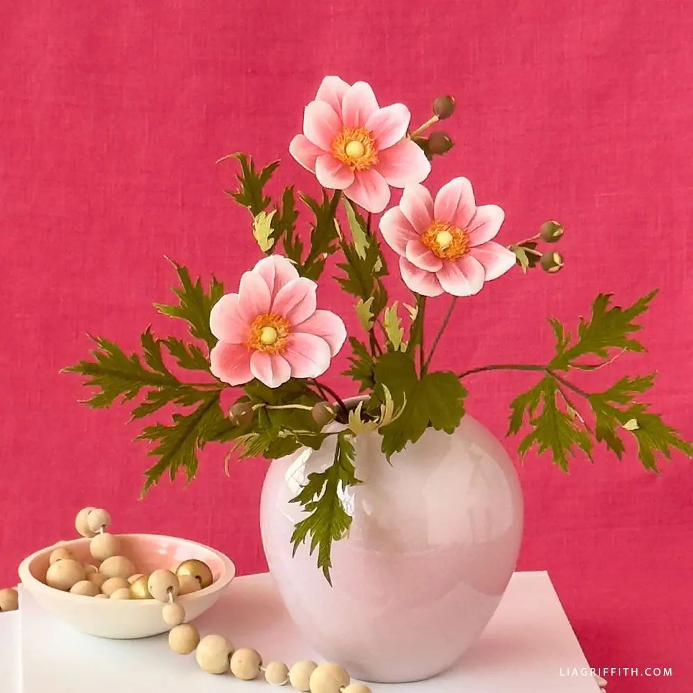 Crepe Paper Japanese Anemone Video Tutorial - Lia Griffith