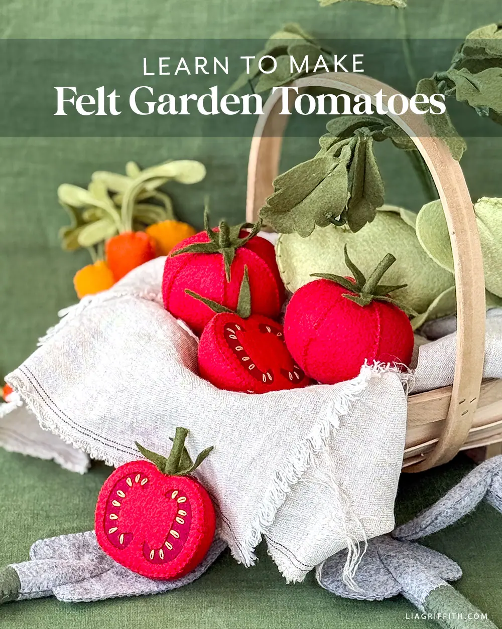 Felt Garden Tomatoes - Lia Griffith