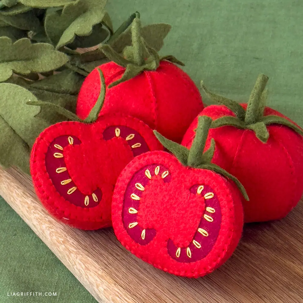 Felt Garden Tomatoes - Lia Griffith