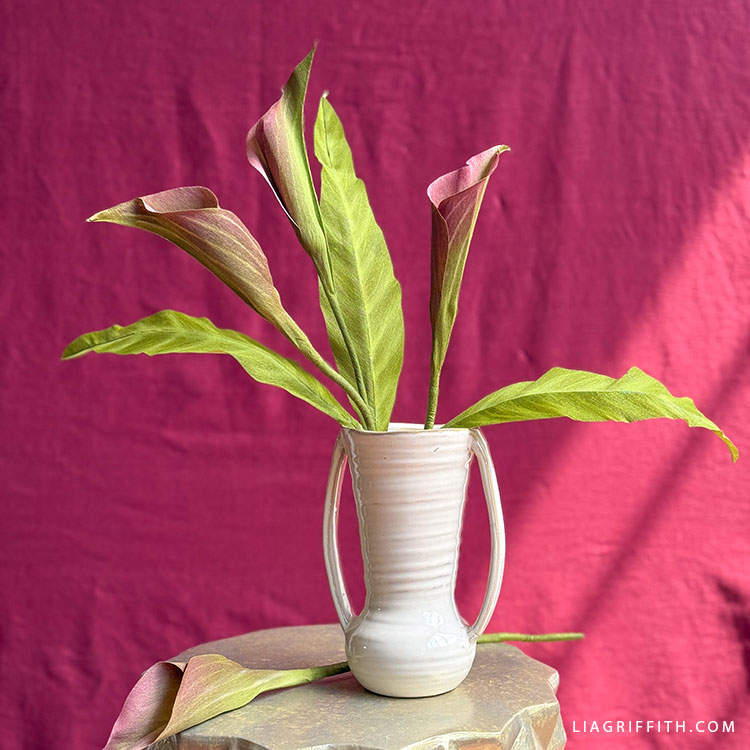 Crepe Paper Purple Calla Lily