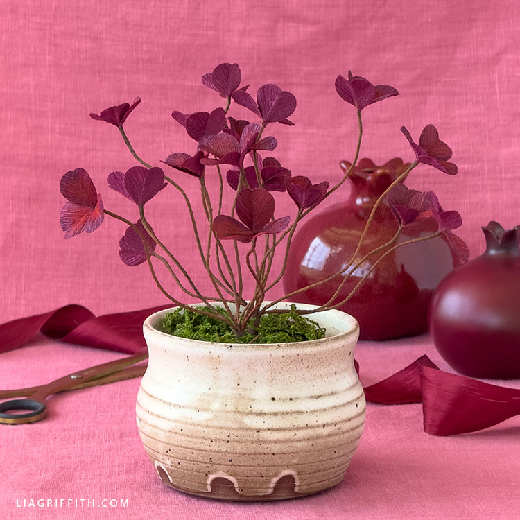 Crepe Paper Red Forest Clover Video Tutorial