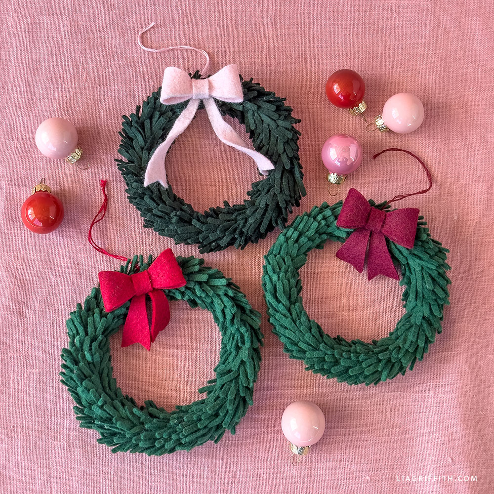 Felt Pine Mini Wreaths Video Workshop