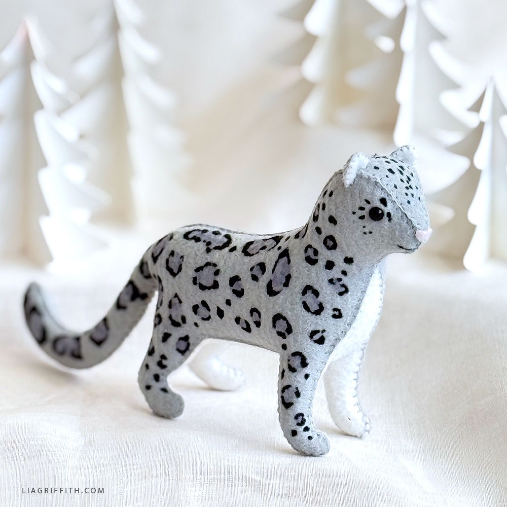 Felt Snow Leopard