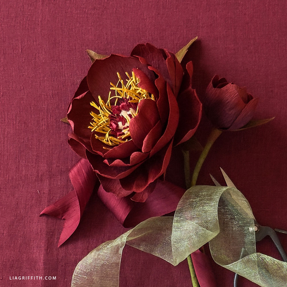 crepe paper buckeye belle peony