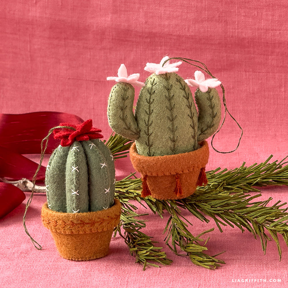 Felt Cactus Ornaments – Lia Griffith