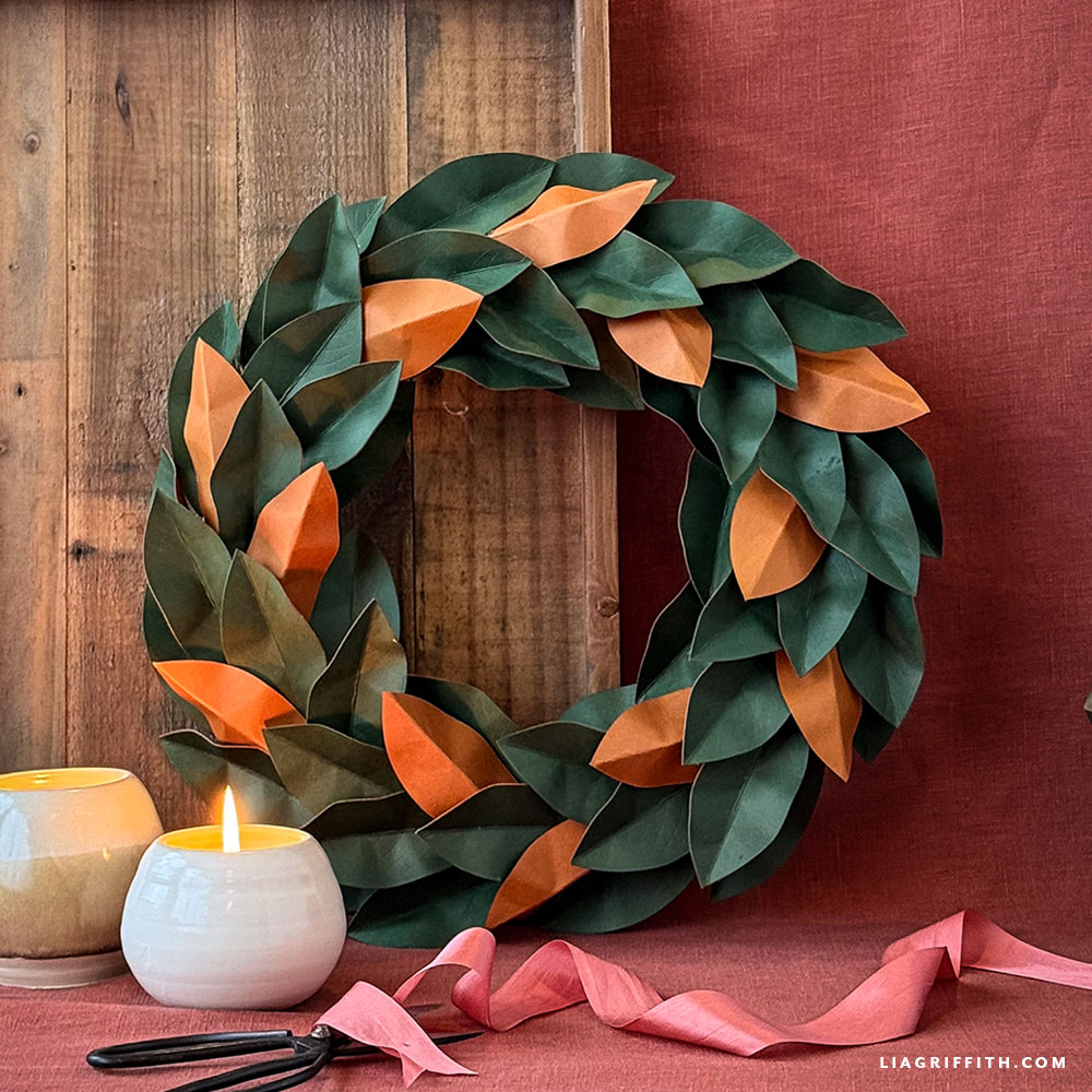Cardstock Magnolia Wreath Video Tutorial
