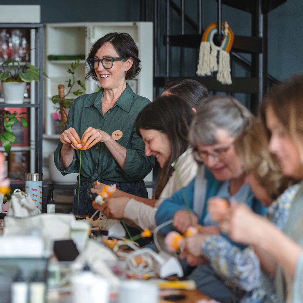 Creative Summit participants crafting