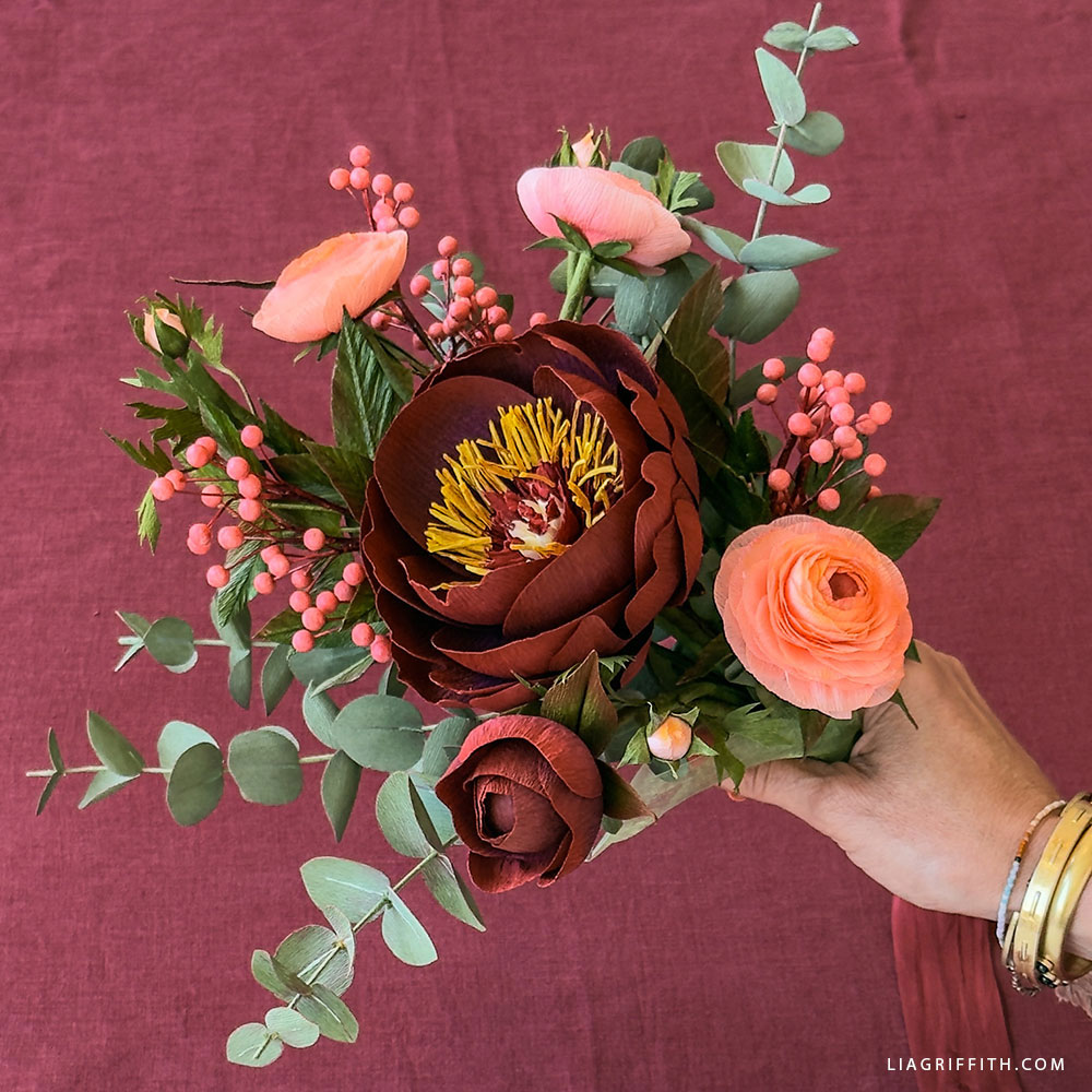 Crepe paper arrangement