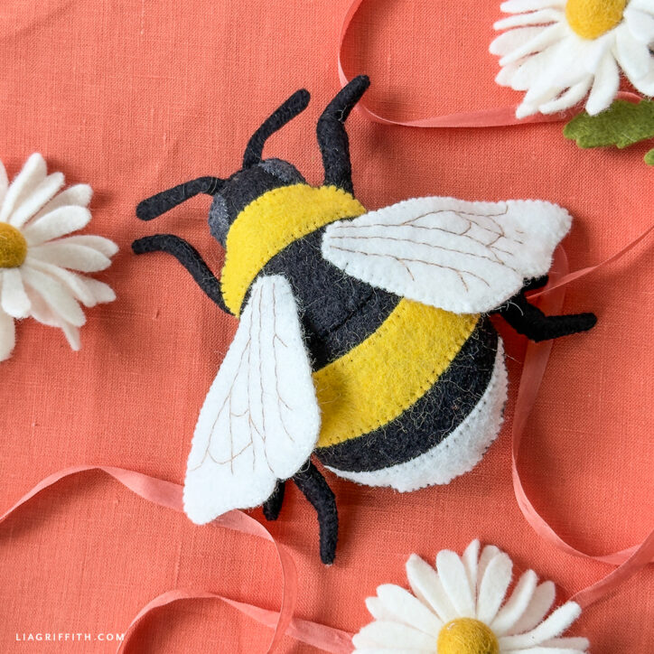 Felt Bumble Bee Stuffie - Lia Griffith
